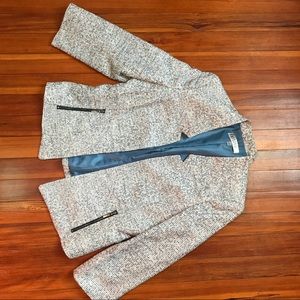 Kasper tweed open front jacket